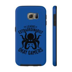 Case Mate Tough Phone Case, Black on Blue