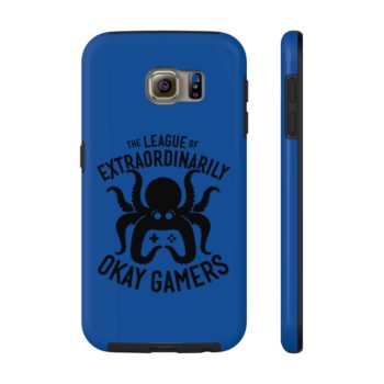 Case Mate Tough Phone Case, Black on Blue