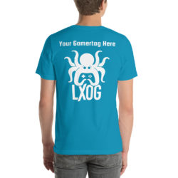 Unisex Jersey Tee, Personalized Name, White Logos