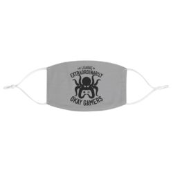 Fabric Face Mask, Black on Gray