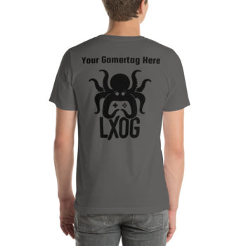 Unisex Jersey Tee, Personalized Name, Black Logos - Image 5