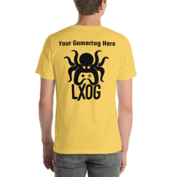 Unisex Jersey Tee, Personalized Name, Black Logos - Image 16
