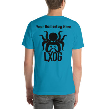 Unisex Jersey Tee, Personalized Name, Black Logos - Image 14