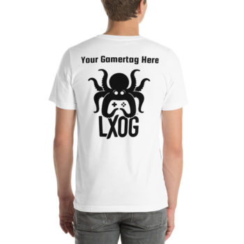Unisex Jersey Tee, Personalized Name, Black Logos - Image 2
