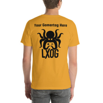 Unisex Jersey Tee, Personalized Name, Black Logos - Image 17