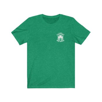 Unisex Jersey Tee, White Logo, Badge Front, LXOG Back - Image 15