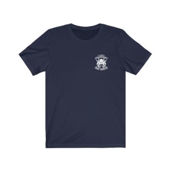 Unisex Jersey Tee, White Logo, Badge Front, LXOG Back - Image 27