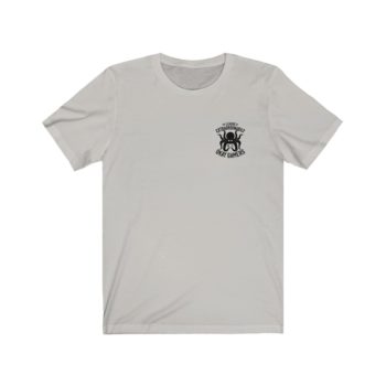 Unisex Jersey Tee, Black Logo, Badge Front, LXOG Back - Image 11