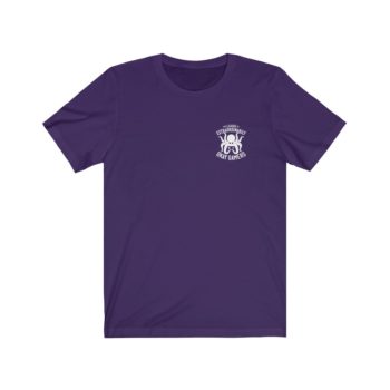 Unisex Jersey Tee, White Logo, Badge Front, LXOG Back - Image 29