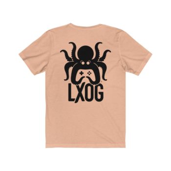 Unisex Jersey Tee, Black Logo, Badge Front, LXOG Back - Image 14