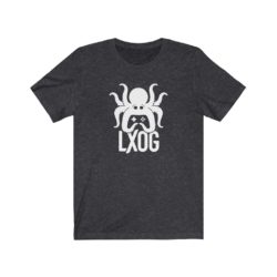 Unisex Jersey Tee, White Logo, LXOG Front