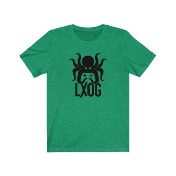 Unisex Jersey Tee, Black Logo, LXOG Front - Image 10