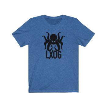 Unisex Jersey Tee, Black Logo, LXOG Front - Image 15