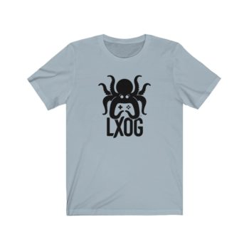 Unisex Jersey Tee, Black Logo, LXOG Front - Image 14