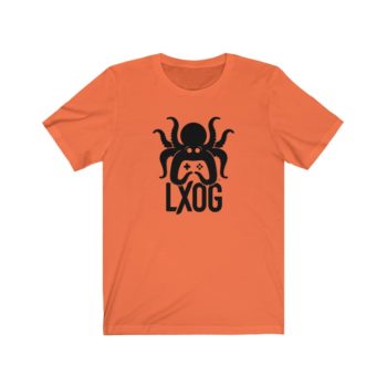 Unisex Jersey Tee, Black Logo, LXOG Front - Image 3
