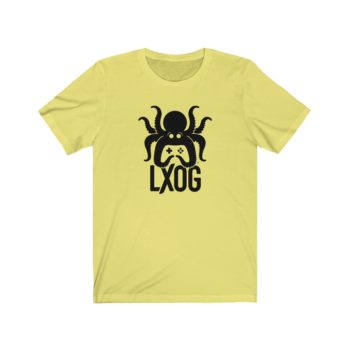 Unisex Jersey Tee, Black Logo, LXOG Front - Image 8