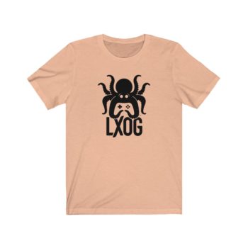 Unisex Jersey Tee, Black Logo, LXOG Front - Image 7