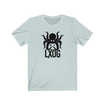 Unisex Jersey Tee, Black Logo, LXOG Front - Image 11