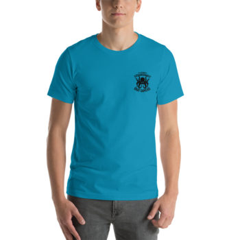 Unisex Jersey Tee, Personalized Name, Black Logos - Image 38