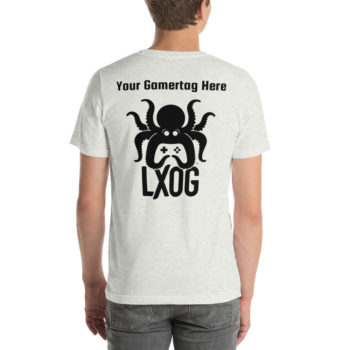 Unisex Jersey Tee, Personalized Name, Black Logos - Image 98