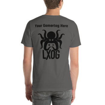 Unisex Jersey Tee, Personalized Name, Black Logos - Image 33