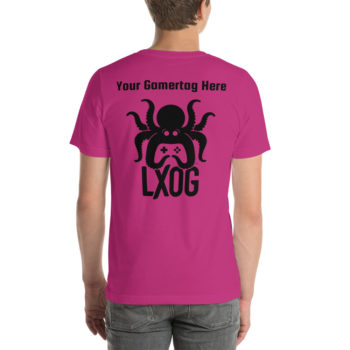 Unisex Jersey Tee, Personalized Name, Black Logos - Image 31
