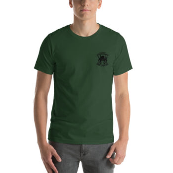 Unisex Jersey Tee, Personalized Name, Black Logos - Image 64