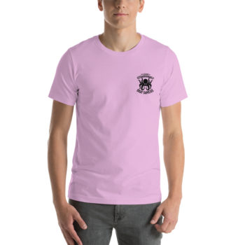 Unisex Jersey Tee, Personalized Name, Black Logos - Image 87