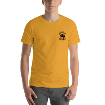 Unisex Jersey Tee, Personalized Name, Black Logos - Image 45