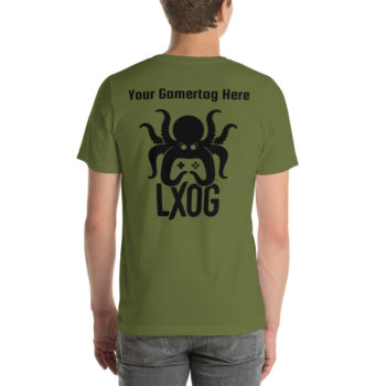Unisex Jersey Tee, Personalized Name, Black Logos - Image 35