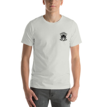 Unisex Jersey Tee, Personalized Name, Black Logos - Image 95