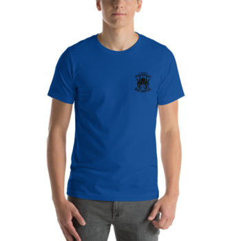 Unisex Jersey Tee, Personalized Name, Black Logos - Image 26