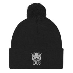 Pom-Pom Beanie, White Logo