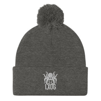 Pom-Pom Beanie, White Logo - Image 10