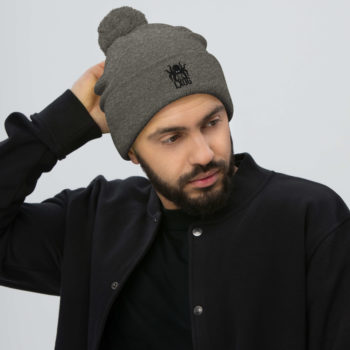 Pom-Pom Beanie, Black Logo - Image 2