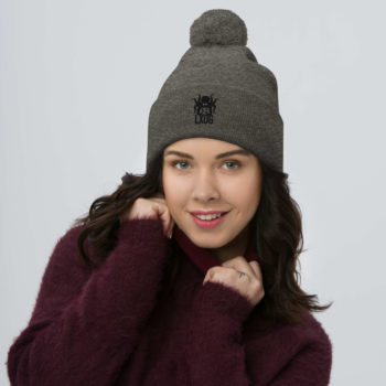 Pom-Pom Beanie, Black Logo - Image 3