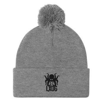Pom-Pom Beanie, Black Logo