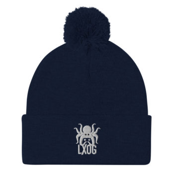Pom-Pom Beanie, White Logo - Image 4