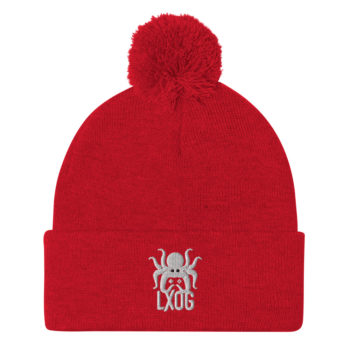 Pom-Pom Beanie, White Logo - Image 6